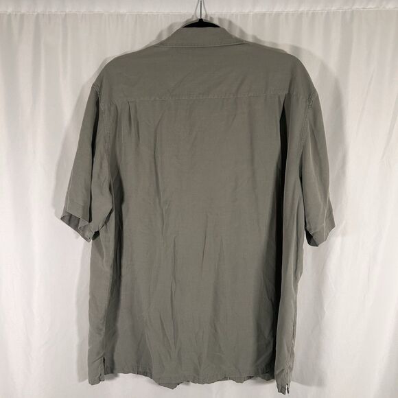 Axist Silk Touch Shirt Men's XL Green Short Sleeve Button Up Lightweight - Picture 6 of 6